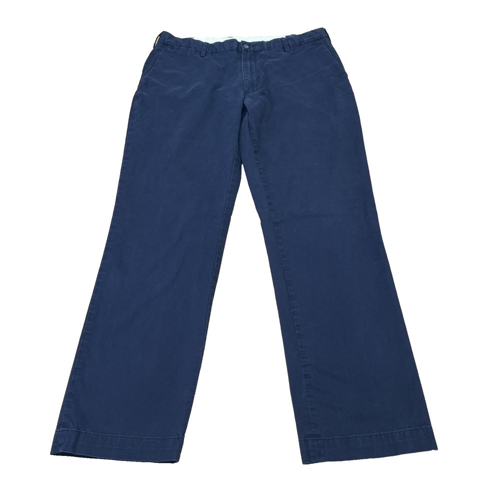 Polo Ralph Lauren Stretch Classic Fit Pants Men 36x34 (36X32) Navy Blue Chino